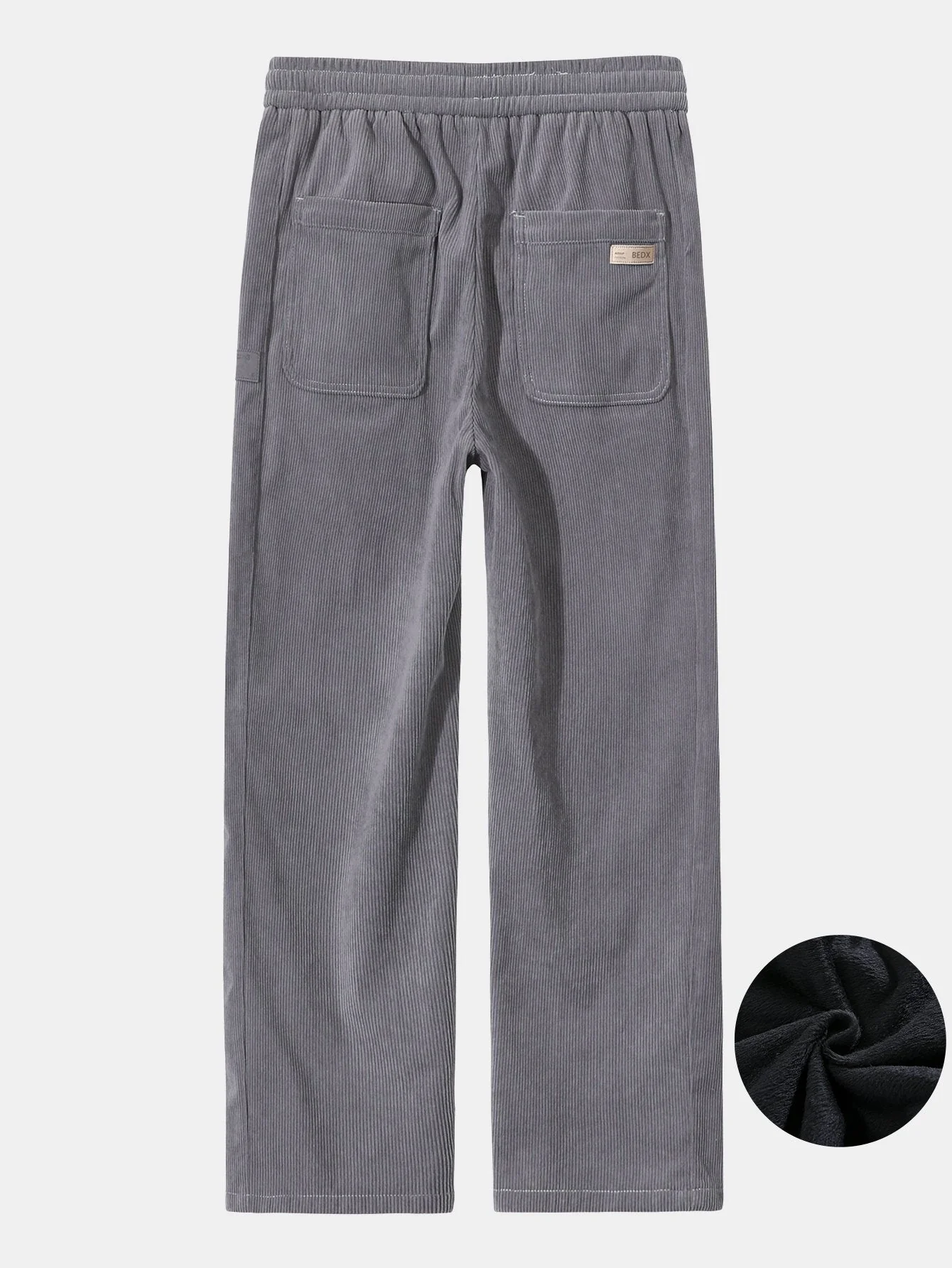 Aykut® | Polar Fleece Lined Straight Leg Corduroy Pants - Image 9