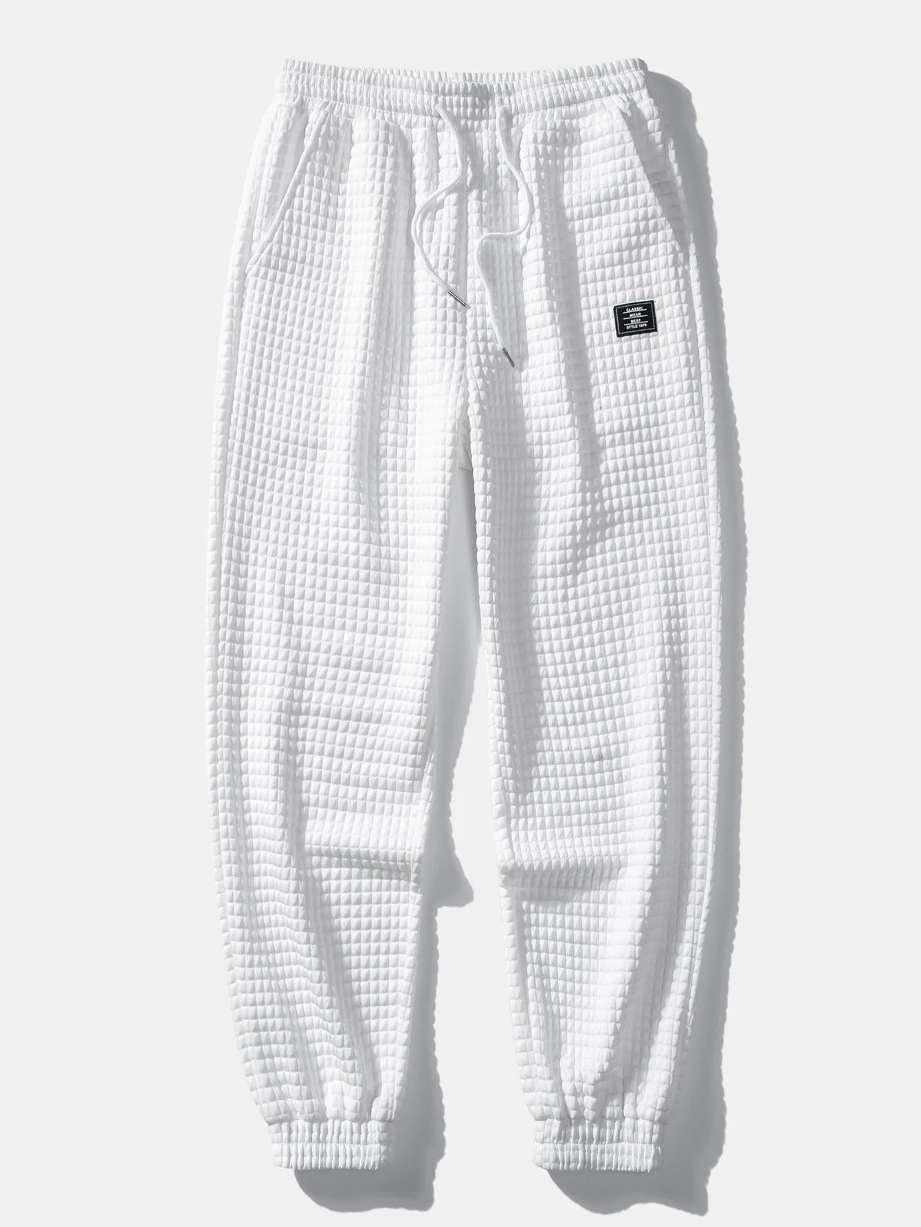 Baako® | Drawstring Waffle Jogger Pants - Image 3