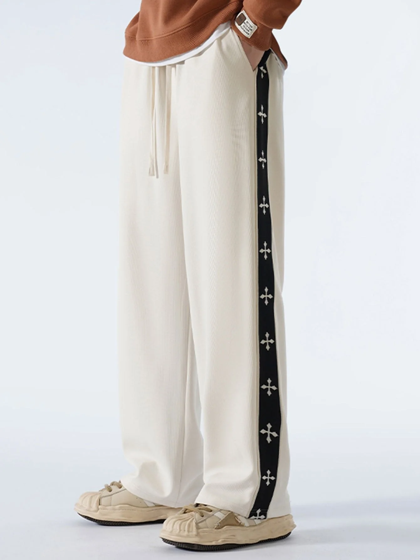 Bach® | Relax Fit Cross Side Stripe Straight Leg Pants - Image 7