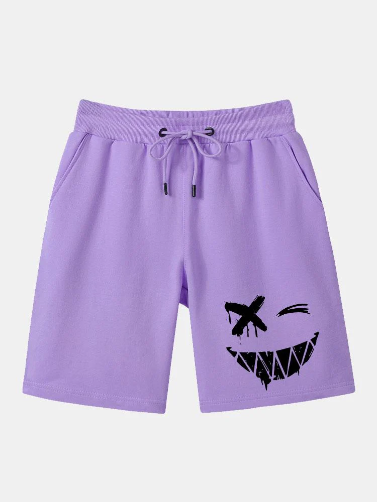 Bacon® | Dissolved Smiley Face Print Man Mid Length Shorts - Image 4