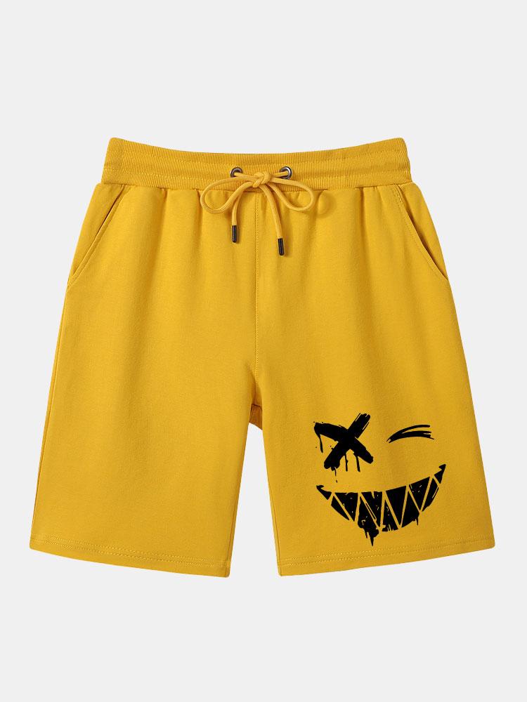 Bacon® | Dissolved Smiley Face Print Man Mid Length Shorts - Image 5