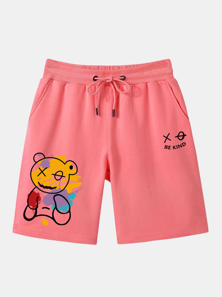 Badawy® | Graffiti Bear Print Man Mid Length Shorts - Image 7