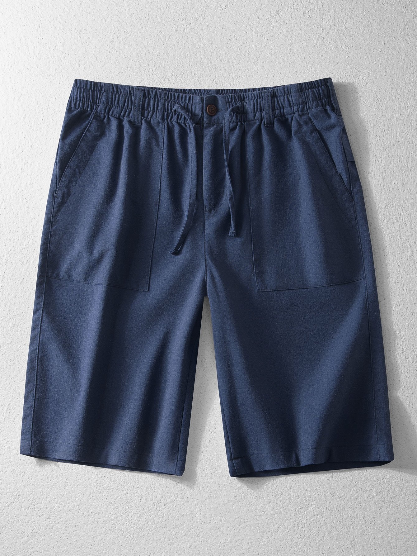 Badr® | Linen Cotton Blend Drawstring Shorts - Image 3