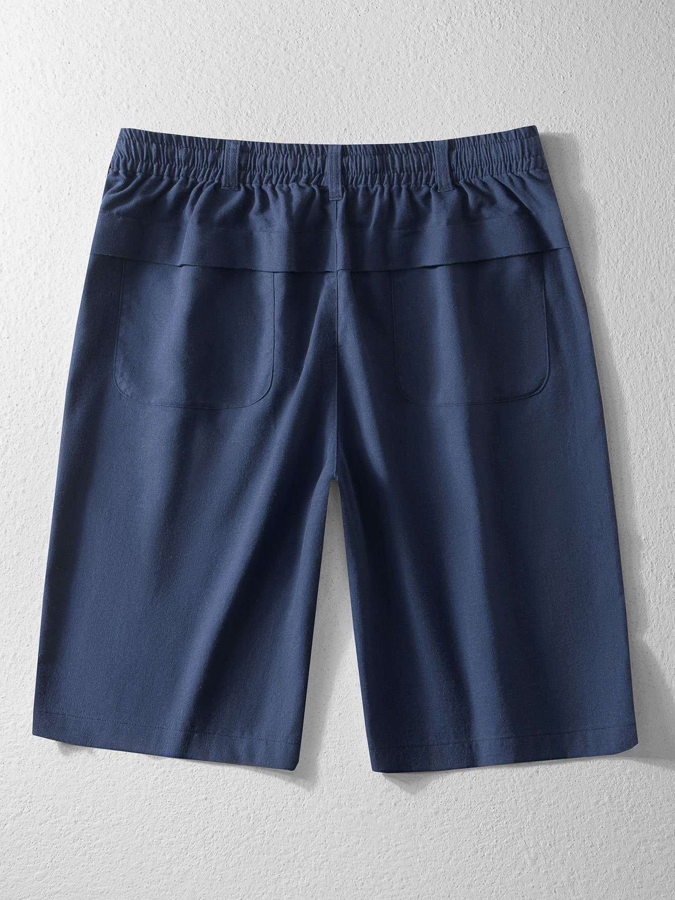 Badr® | Linen Cotton Blend Drawstring Shorts - Image 4