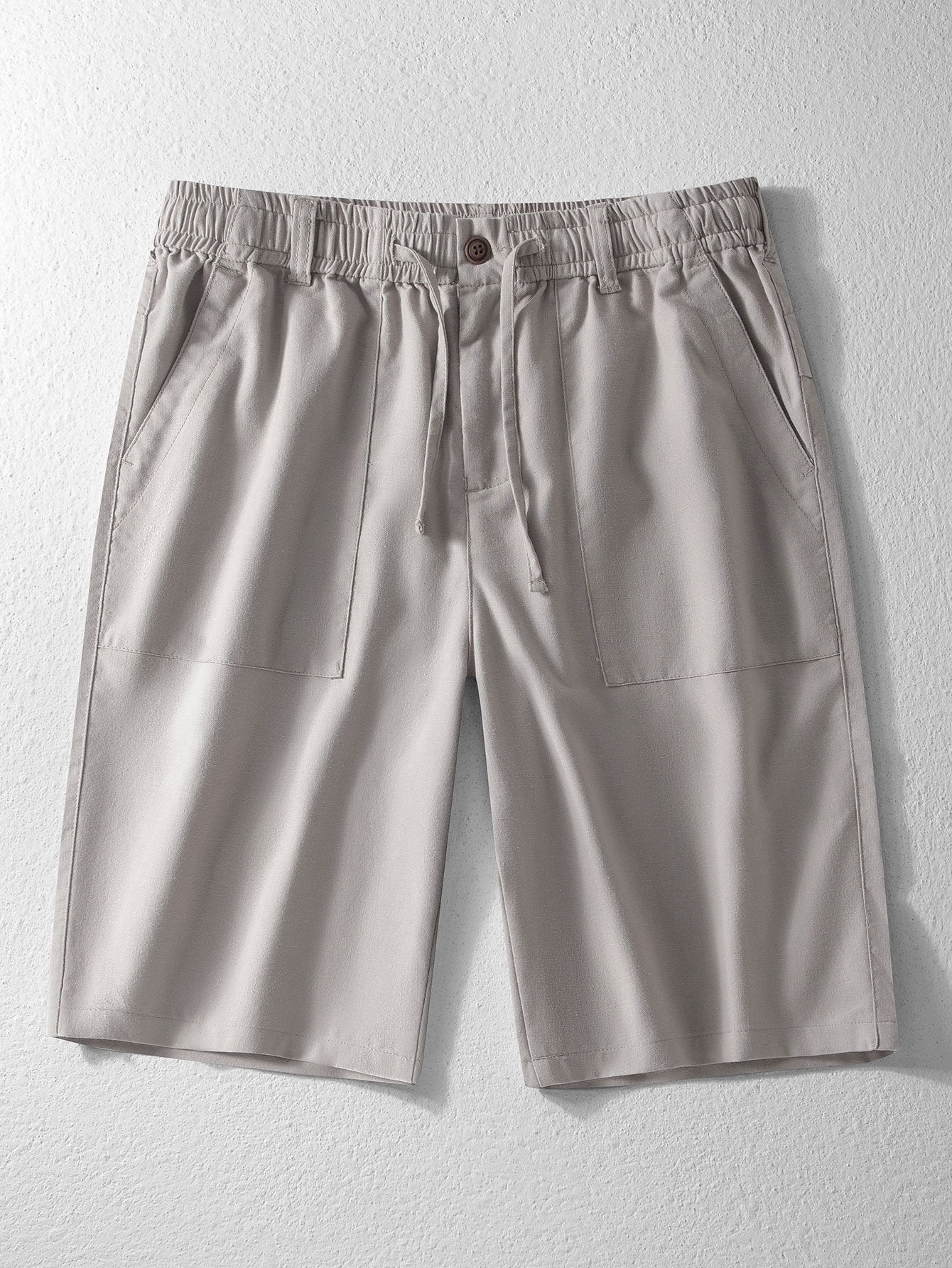 Badr® | Linen Cotton Blend Drawstring Shorts - Image 5