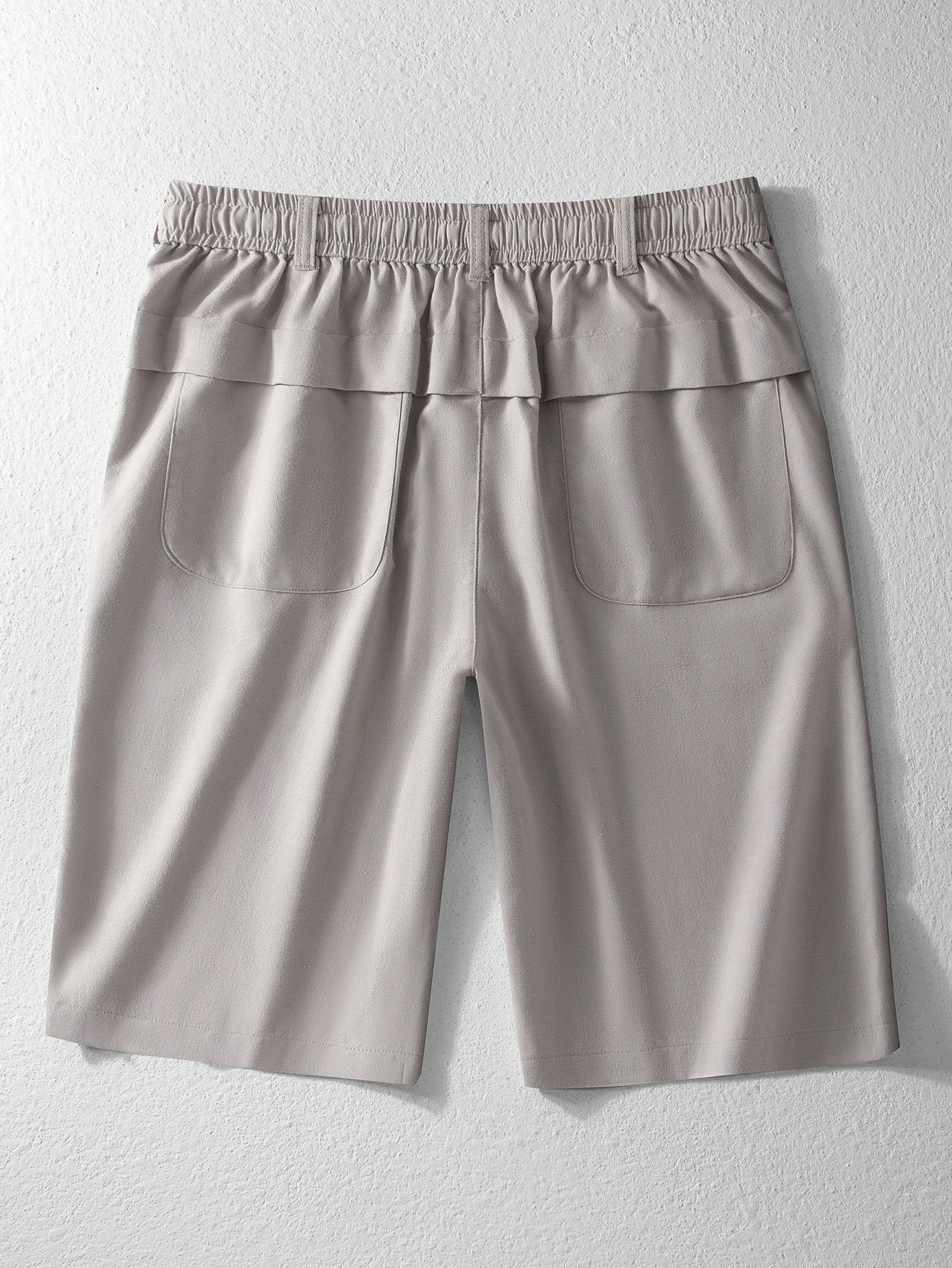 Badr® | Linen Cotton Blend Drawstring Shorts - Image 6