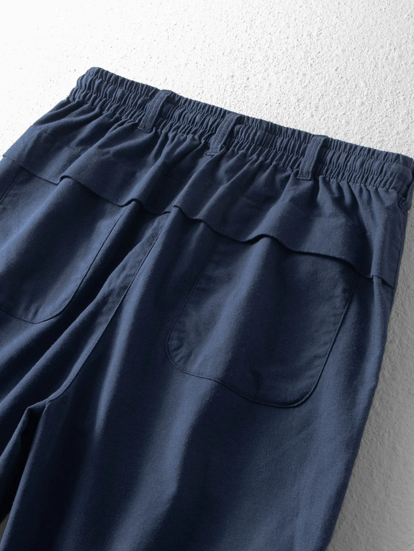 Badr® | Linen Cotton Blend Drawstring Shorts - Image 9