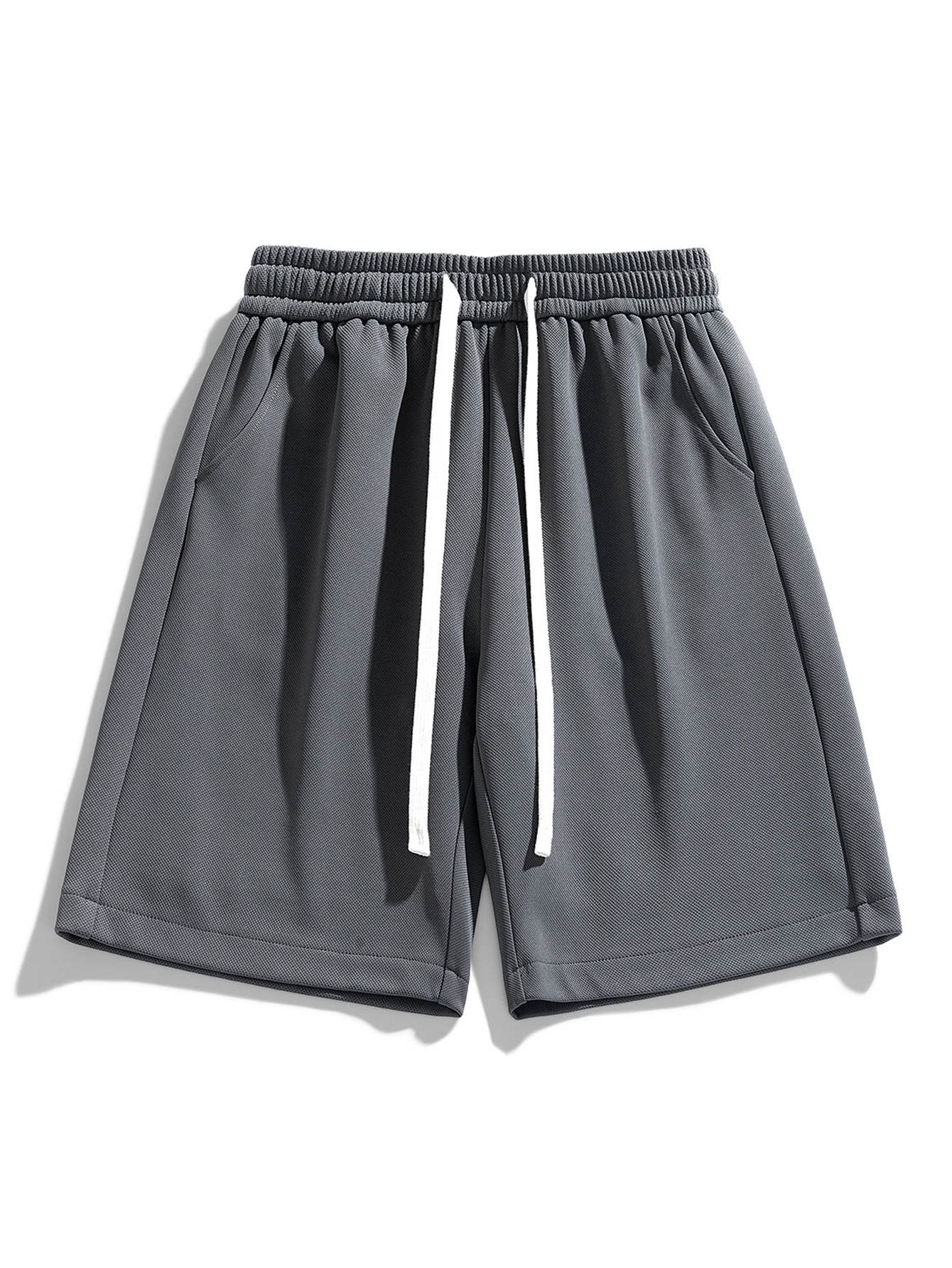 Badri® | Basic Textured Drawstring Shorts - Image 5