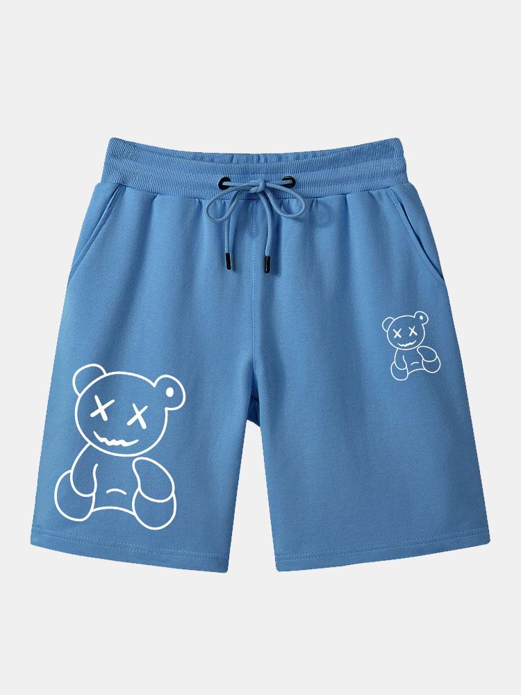 Bahadir® | Line Shaped Bear Print Shorts - Image 3