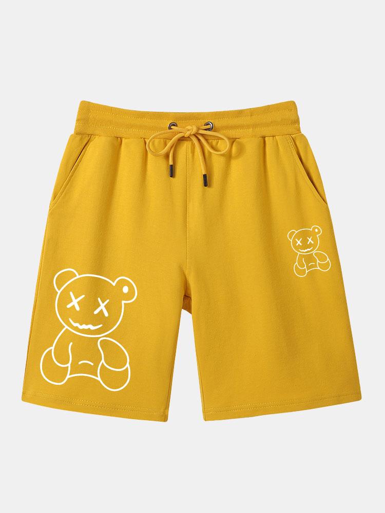 Bahadir® | Line Shaped Bear Print Shorts - Image 4