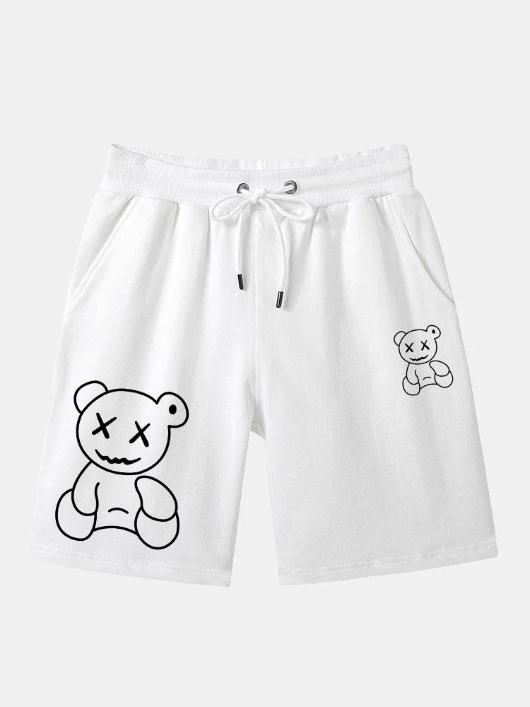 Bahadir® | Line Shaped Bear Print Shorts - Image 5