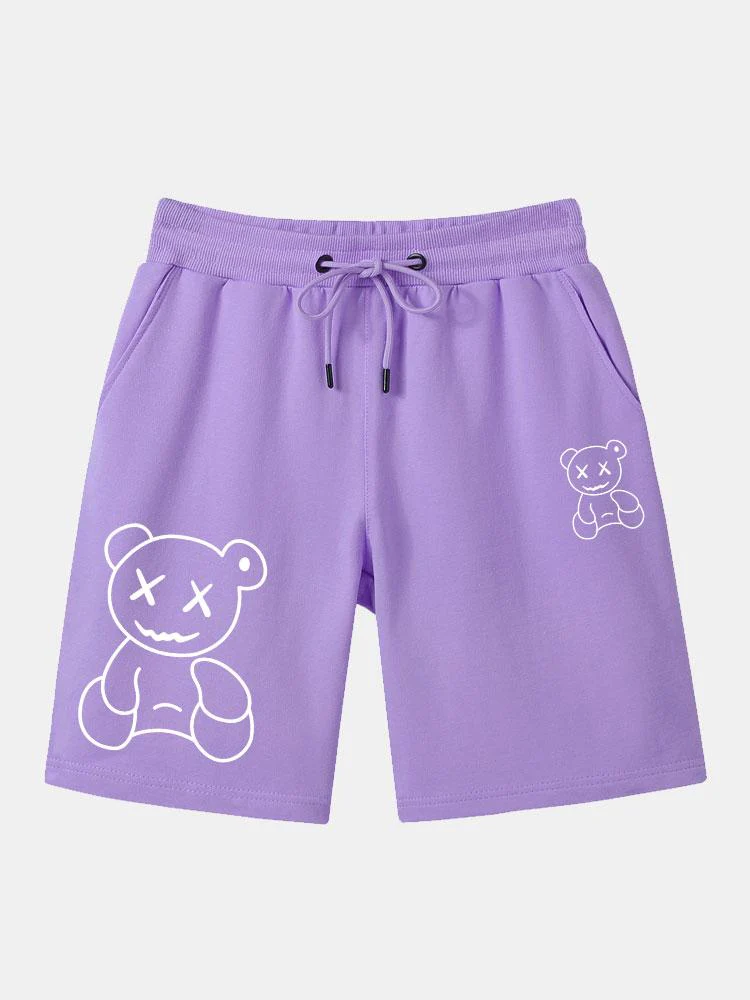 Bahadir® | Line Shaped Bear Print Shorts - Image 6