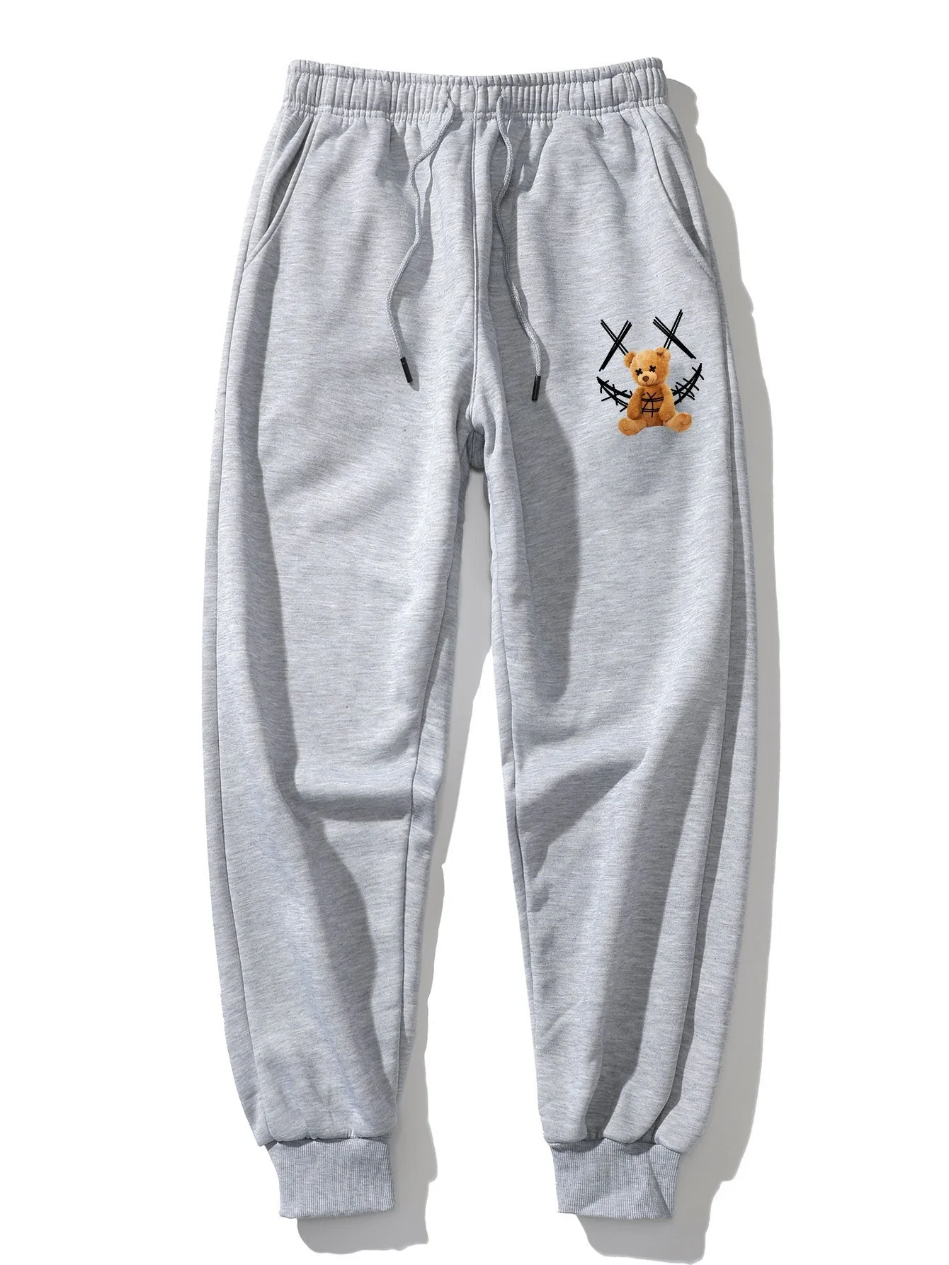 Baldomar® | Graffiti Smiley Bear Print Jogger Pants - Image 4
