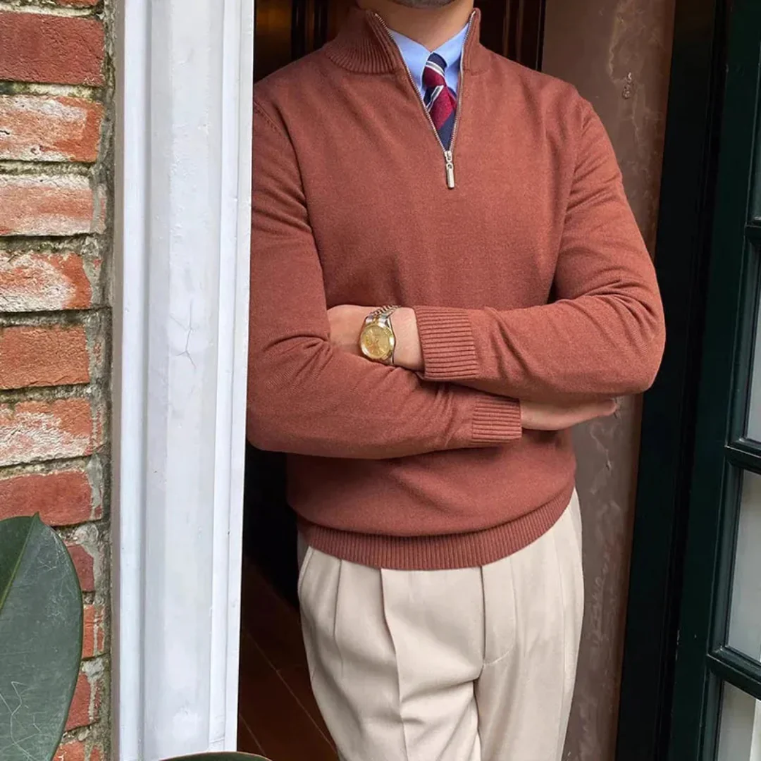 Baldomero | Colin Stand Collar Knitted Sweater - Image 3