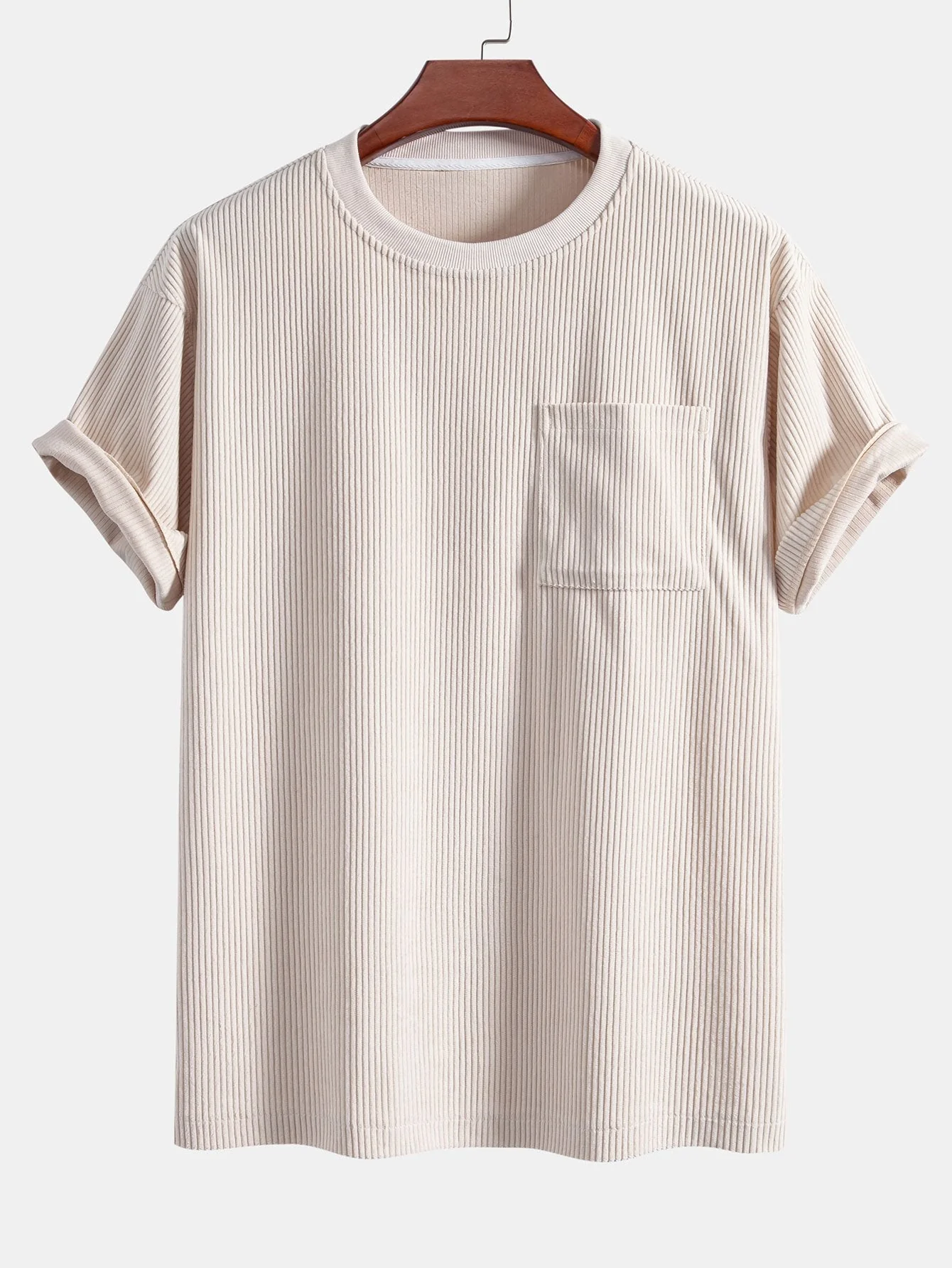 Baltasar® | Corduroy Oversize T-Shirt With Pocket & Shorts - Image 5