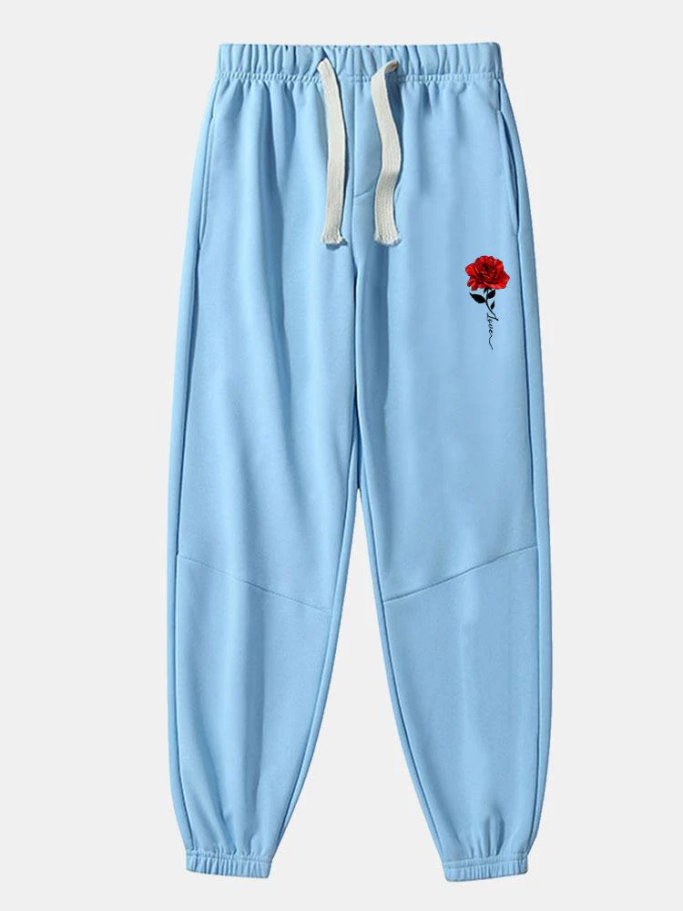 Baltsar® | Rose Print Cotton Blend Jogger Pants - Image 3