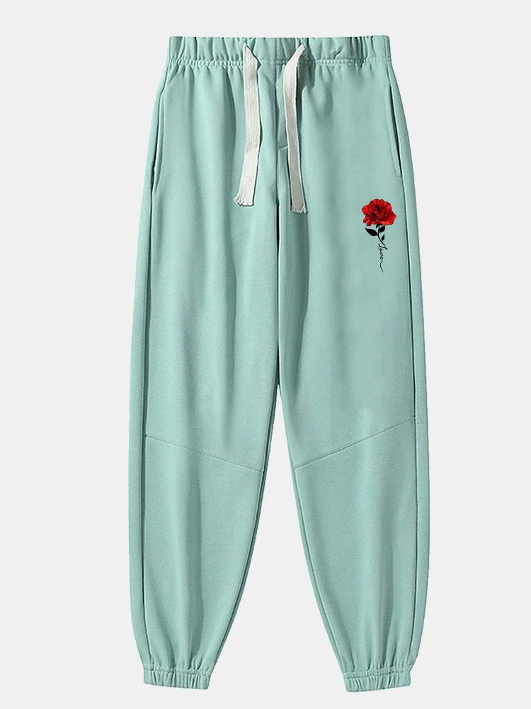 Baltsar® | Rose Print Cotton Blend Jogger Pants - Image 4