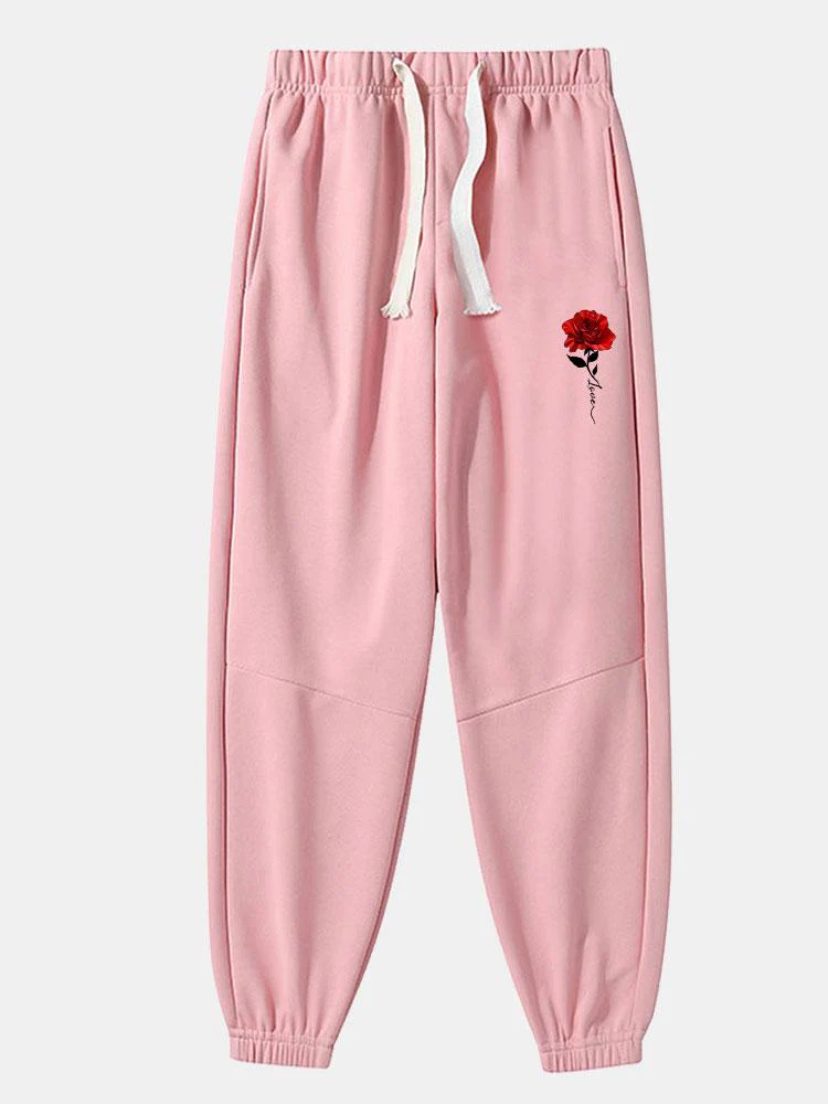 Baltsar® | Rose Print Cotton Blend Jogger Pants - Image 6