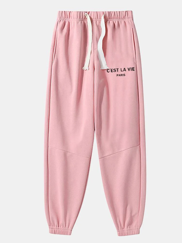 Bampfylde® | Paris Print Cotton Blend Jogger Pants - Image 10