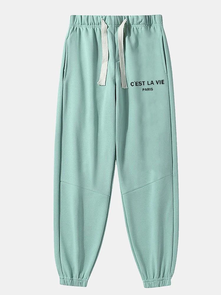Bampfylde® | Paris Print Cotton Blend Jogger Pants - Image 3
