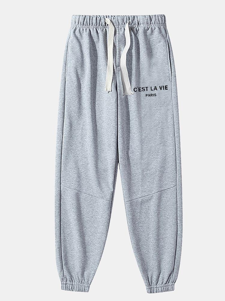 Bampfylde® | Paris Print Cotton Blend Jogger Pants - Image 4