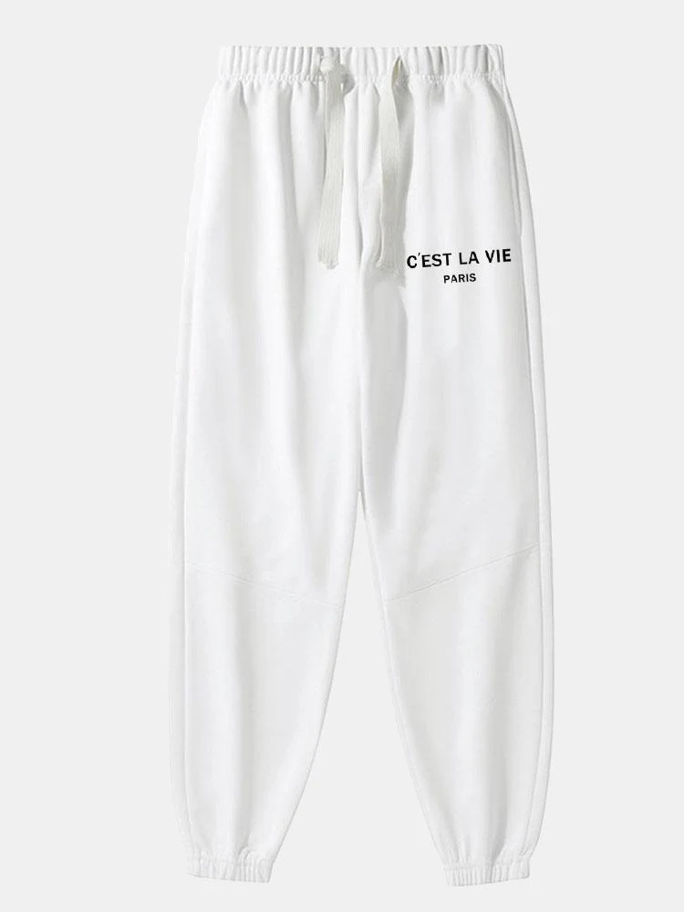 Bampfylde® | Paris Print Cotton Blend Jogger Pants - Image 5