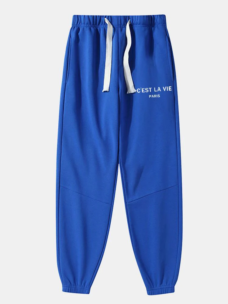 Bampfylde® | Paris Print Cotton Blend Jogger Pants - Image 7
