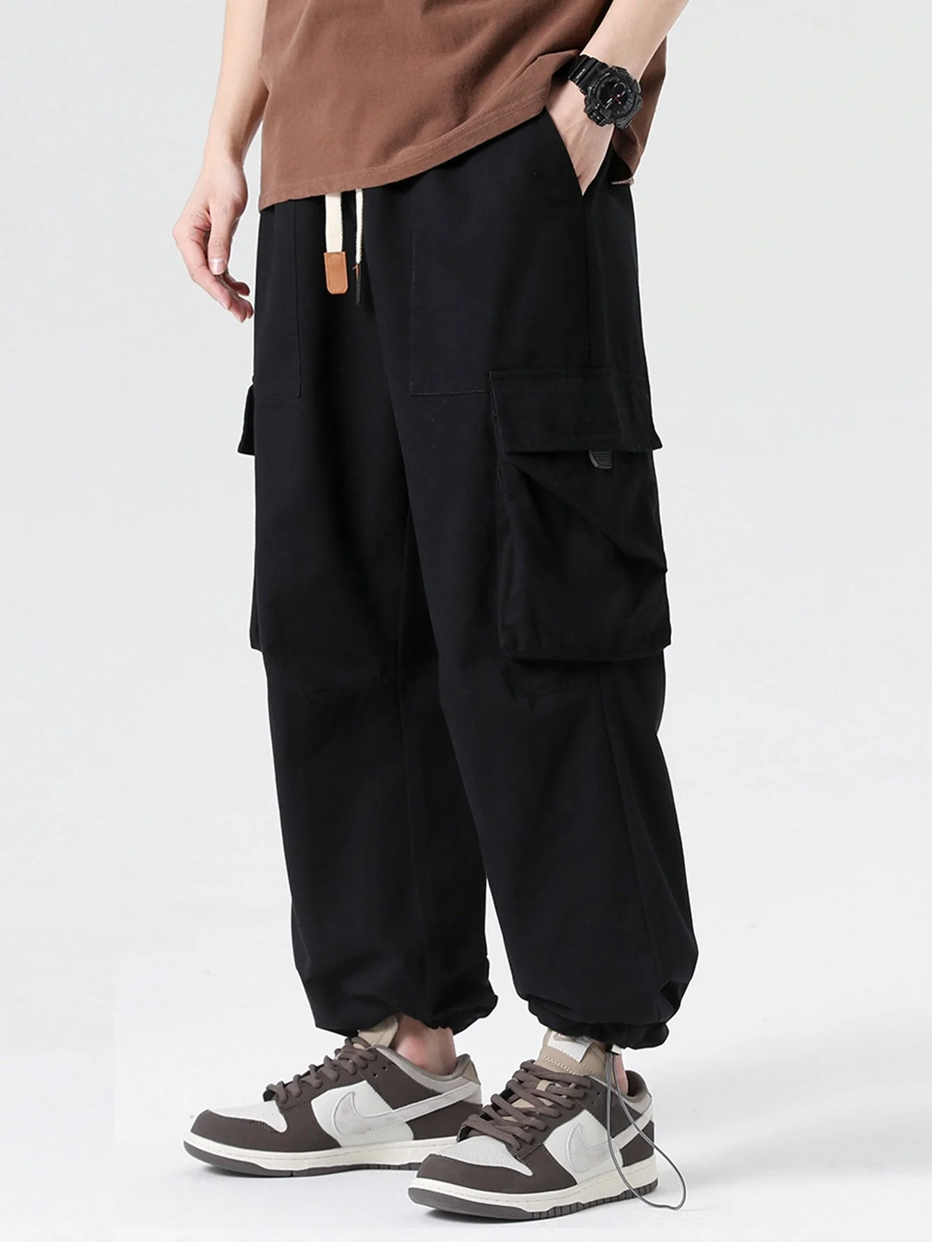 Bandon® | Elastic Drawstring Cuff Parachute Cargo Pants - Image 7