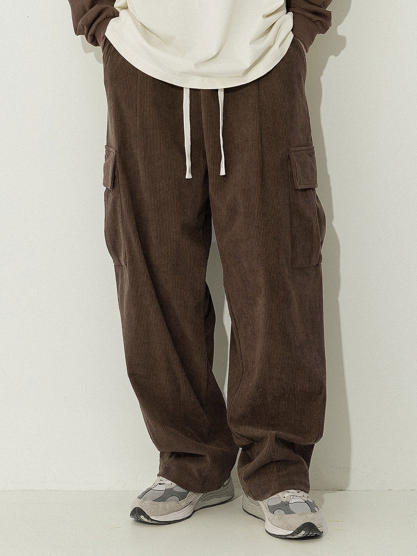 Banville® | Loose Fit Corduroy Cargo Pants - Image 2