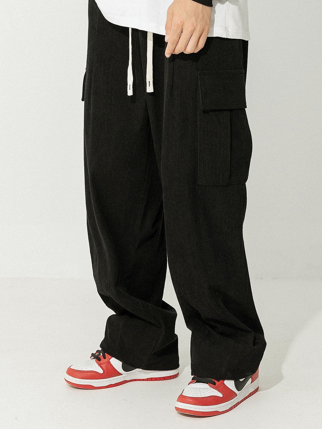 Banville® | Loose Fit Corduroy Cargo Pants - Image 4
