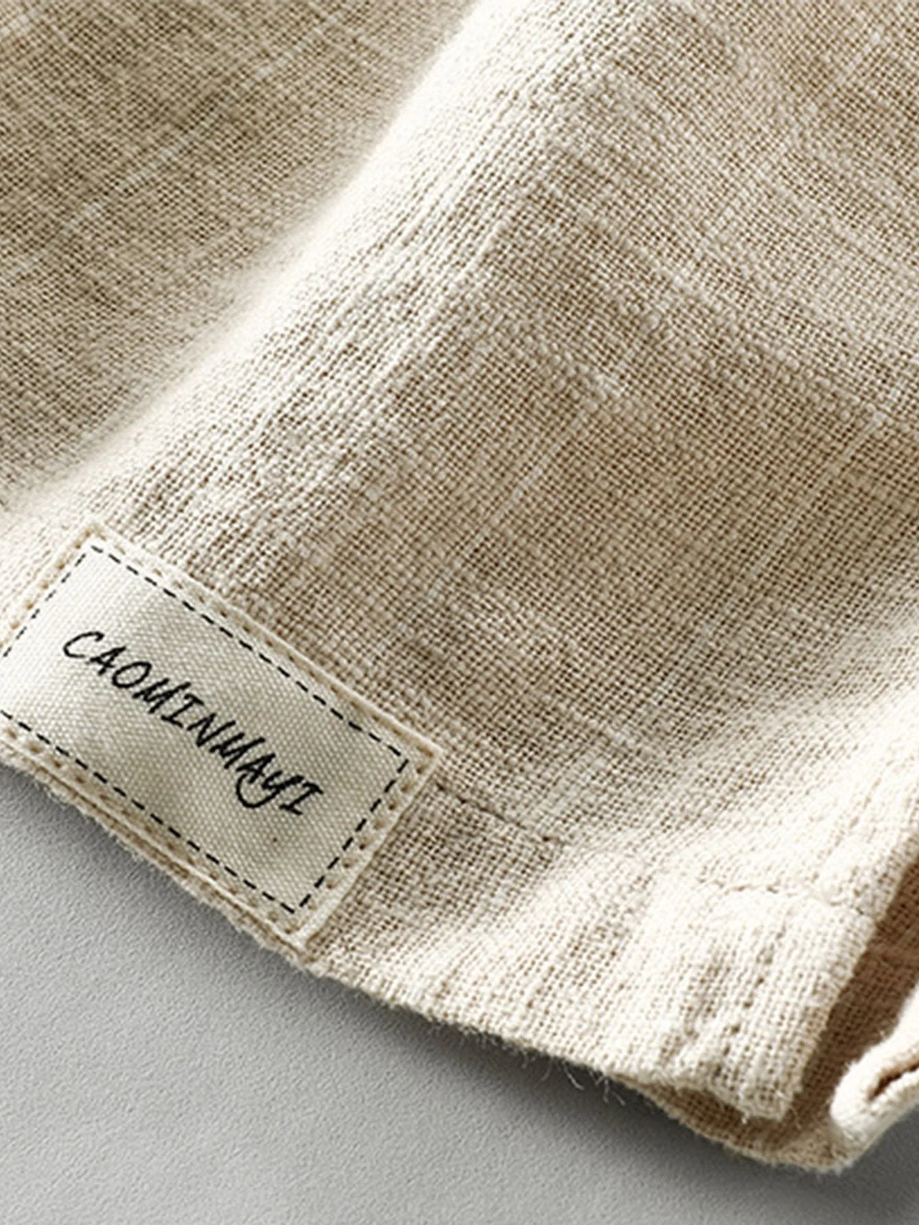 Barath® | Linen Cotton Blend Drawstring Striped Shorts - Image 9