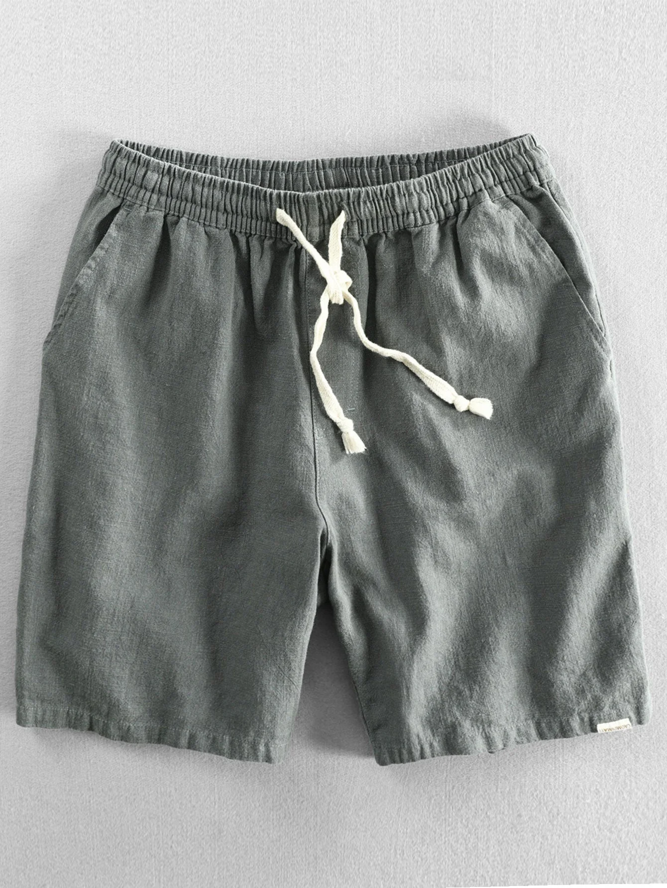 Barbe® | Linen Cotton Blend Drawstring Shorts - Image 5