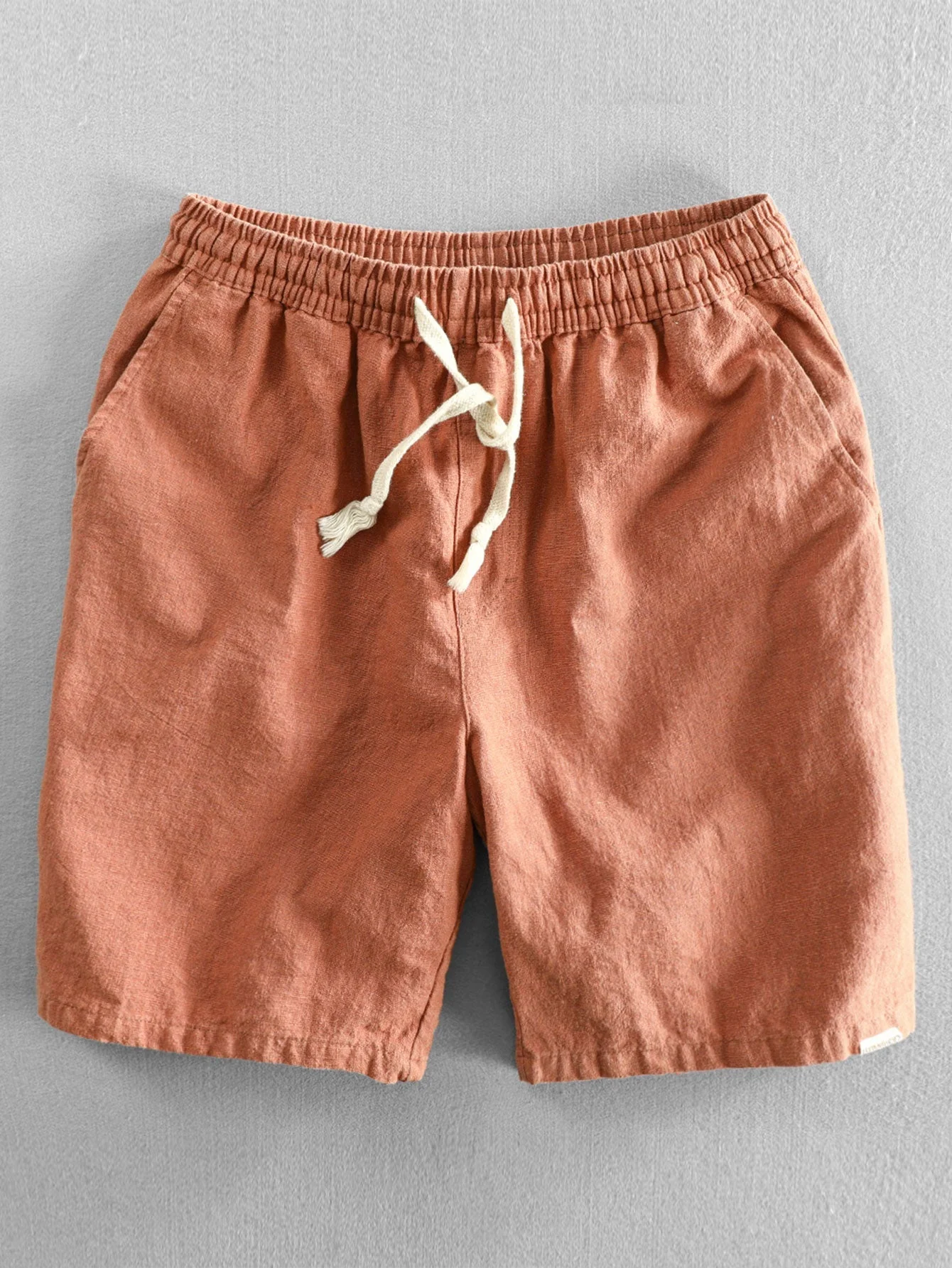 Barbe® | Linen Cotton Blend Drawstring Shorts - Image 6