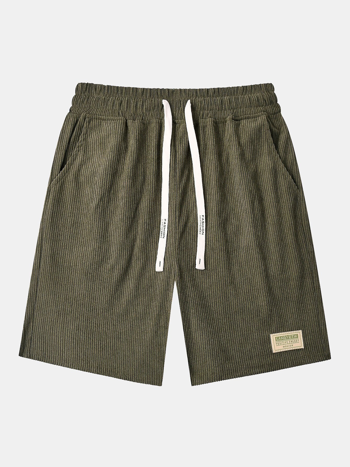 Barbour® | Corduroy Drawstring Shorts With Letter Label - Image 4