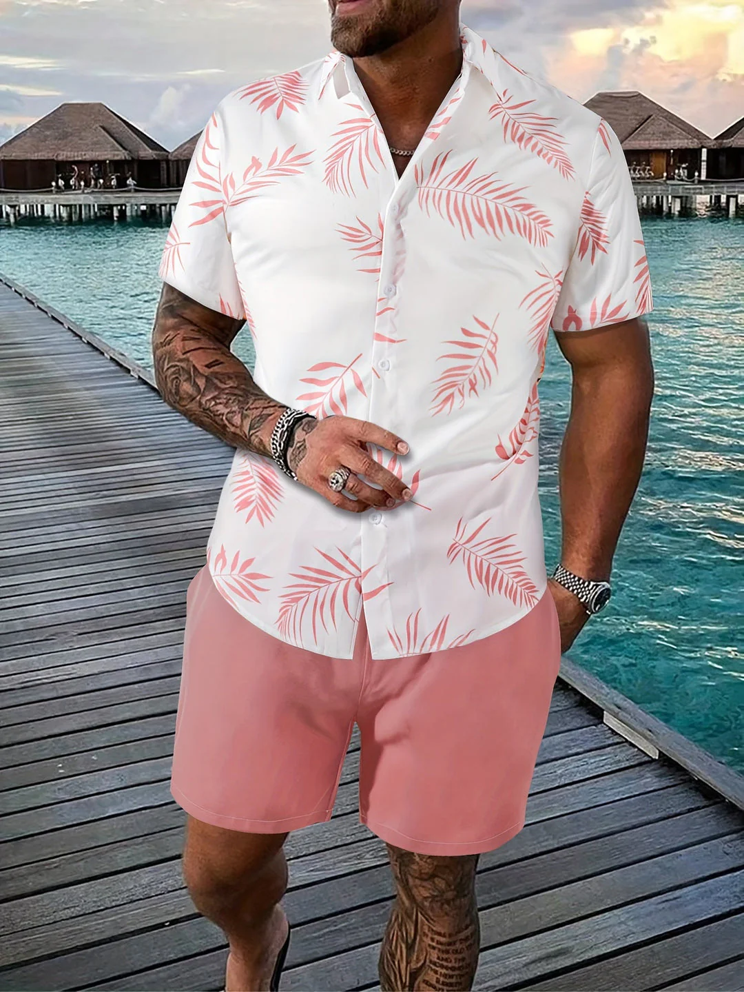Barclay® | Tropical Beach Shirt & Shorts Set - Image 2