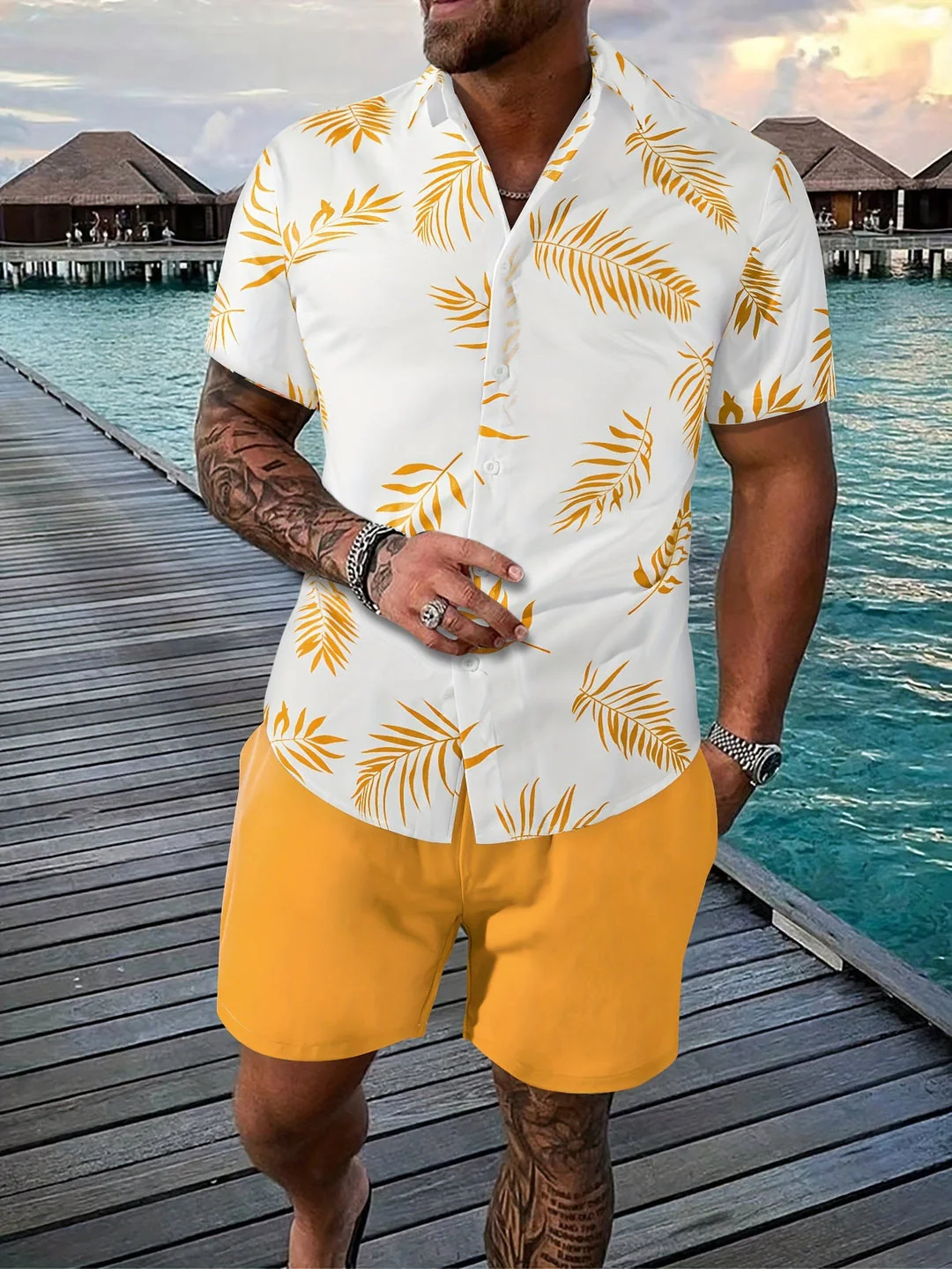 Barclay® | Tropical Beach Shirt & Shorts Set - Image 5