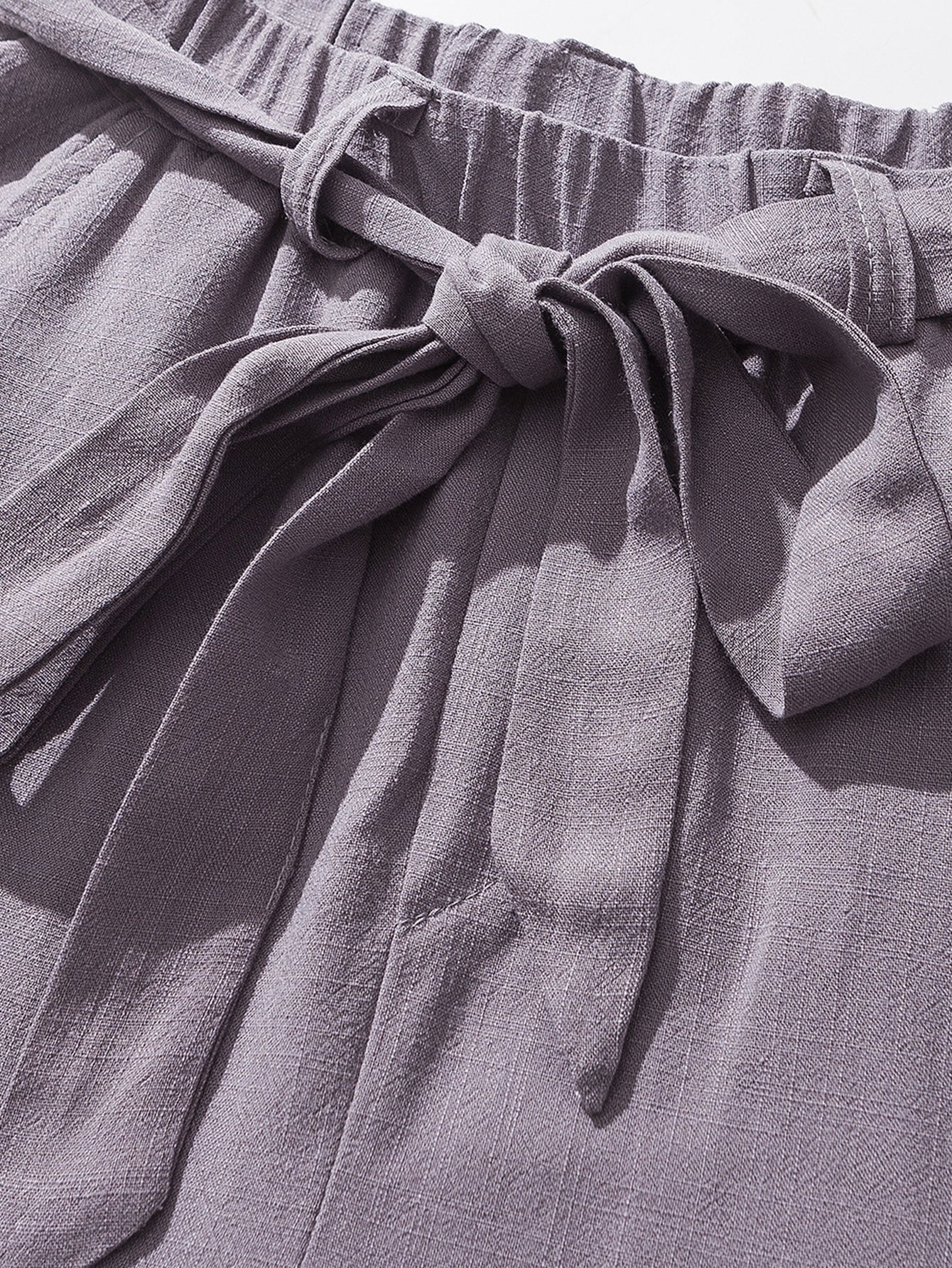 Barde® | Detachable Belt Relax Fit Linen And Cotton Blend Harem Pants - Image 14