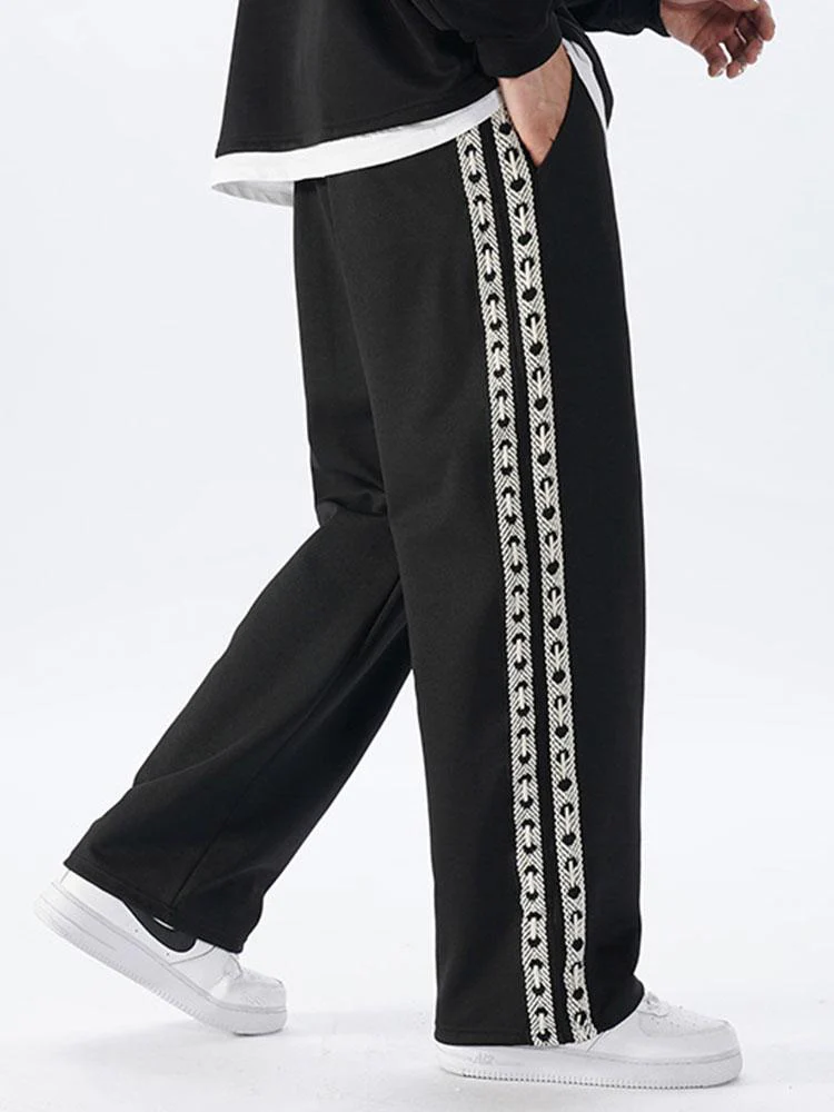 Bardo® | Side Webbing Panel Relax Fit Straight Leg Trousers - Image 2
