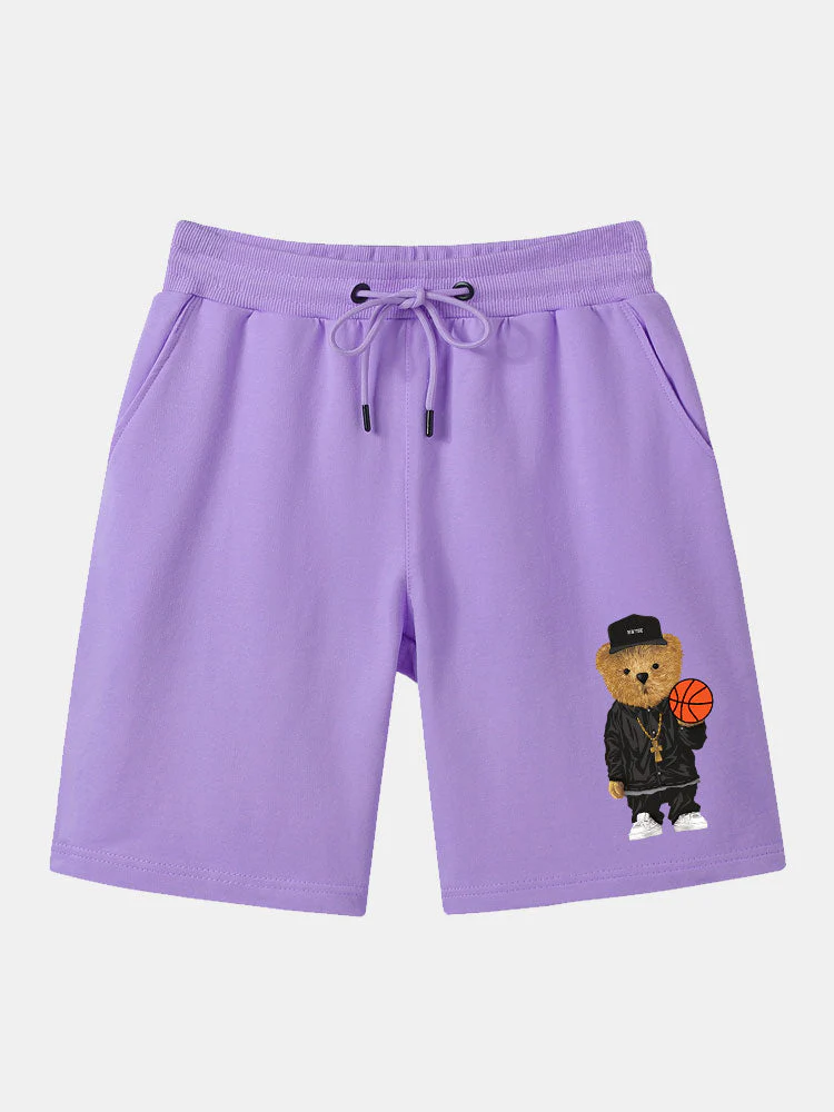 BarkĀ® | Basketball Bear Print Mid Length Shorts - Image 6