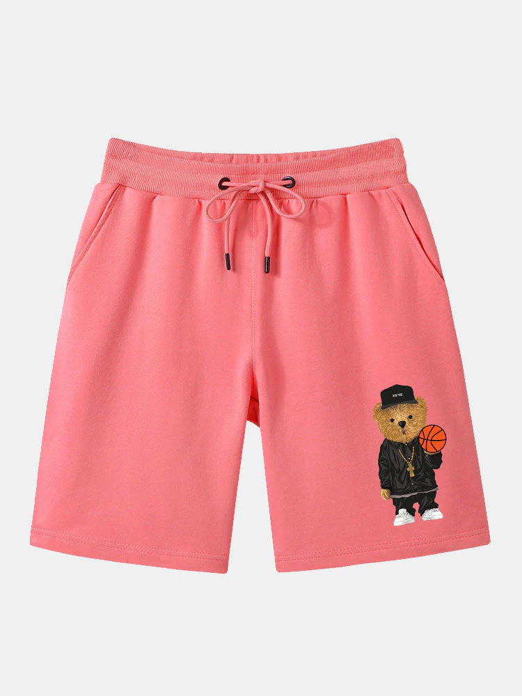BarkĀ® | Basketball Bear Print Mid Length Shorts - Image 7