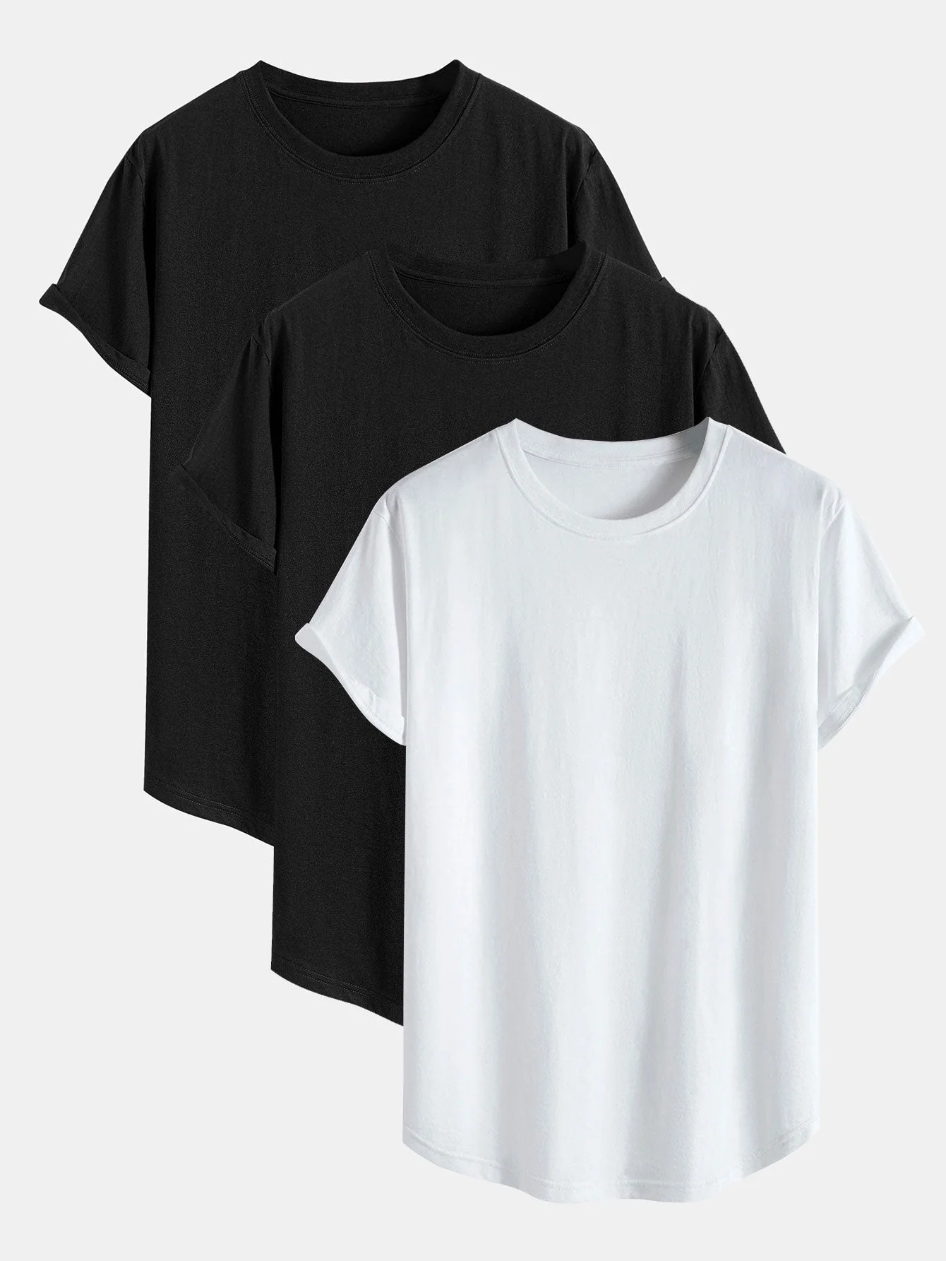 Barnaby® | 3 Pieces Basic Cotton Arc Hem T-Shirts - Image 5