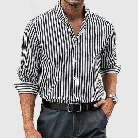 Barney® | Striped Cotton Shirt - Image 2