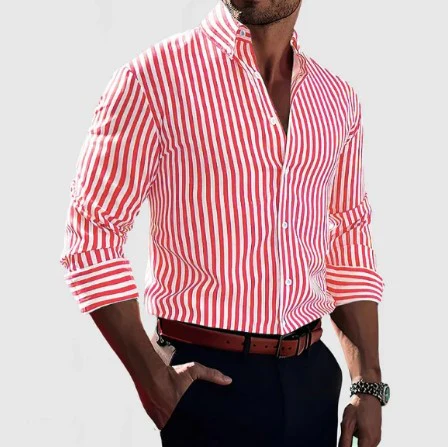 Barney® | Striped Cotton Shirt - Image 4