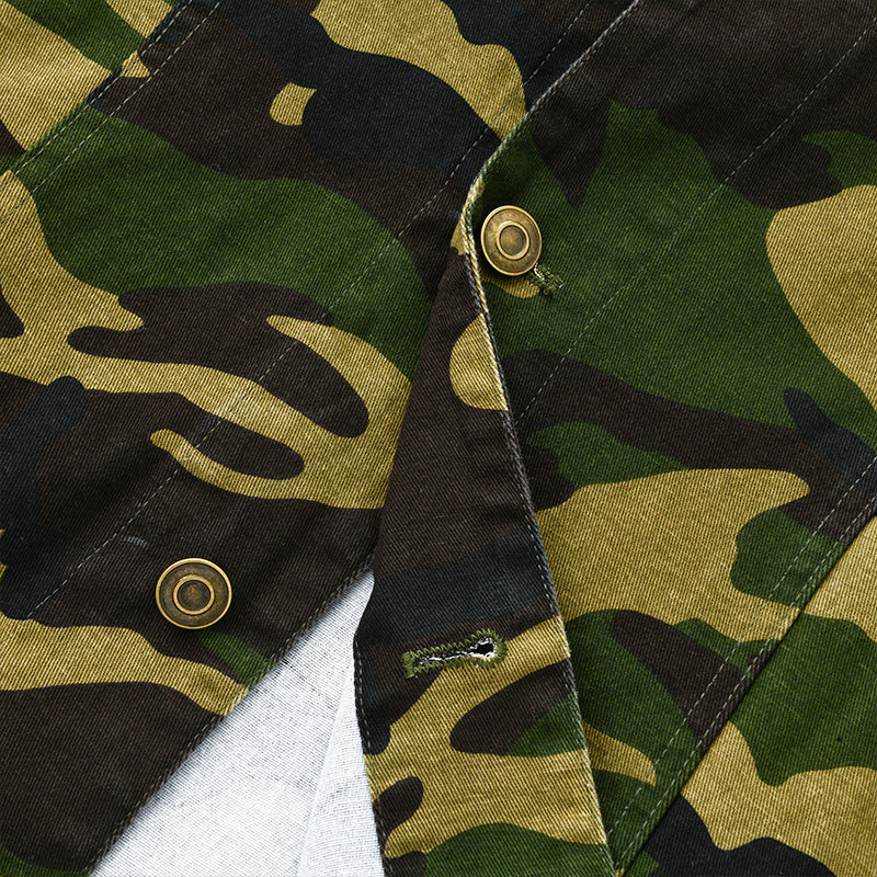 Barrow® | Men's Camouflage Canvas Retro Wear Lapel Jacket 18911497X - Image 9