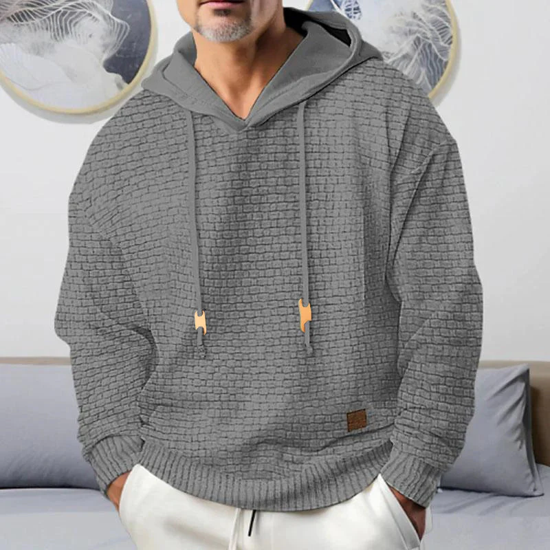 Barthram® | Men's Casual Solid Color Long Sleeve Hoodie 79975121Y - Image 2