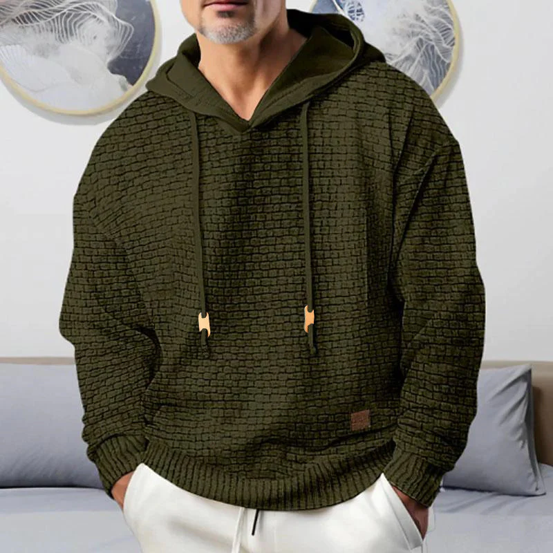Barthram® | Men's Casual Solid Color Long Sleeve Hoodie 79975121Y - Image 3