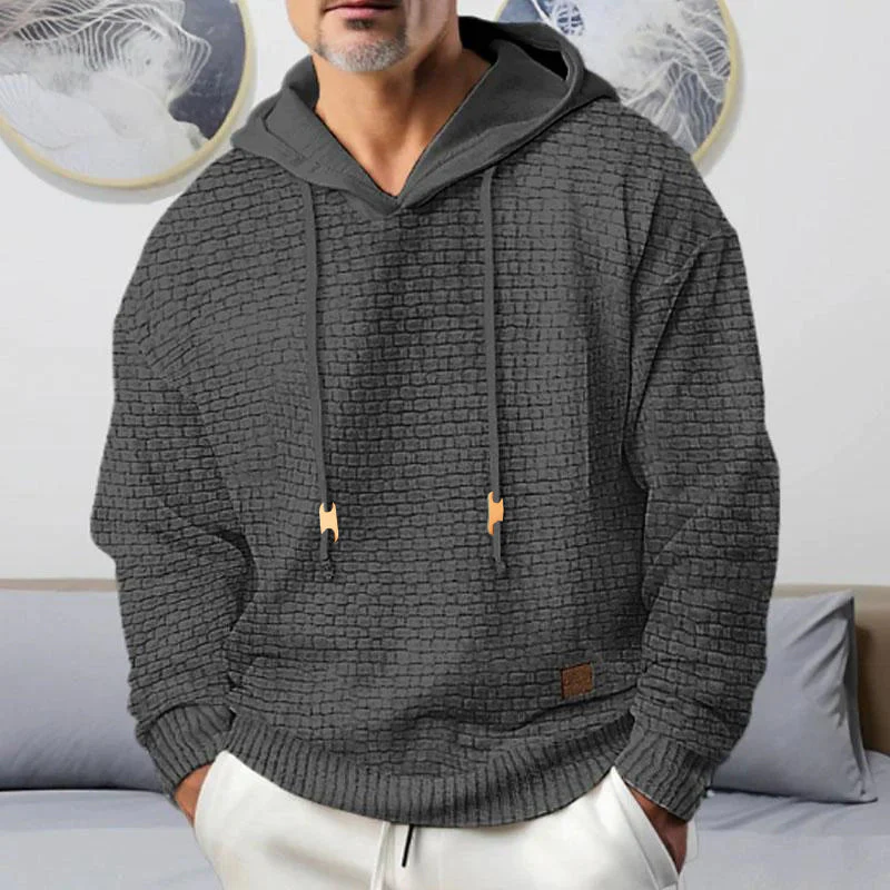 Barthram® | Men's Casual Solid Color Long Sleeve Hoodie 79975121Y - Image 4