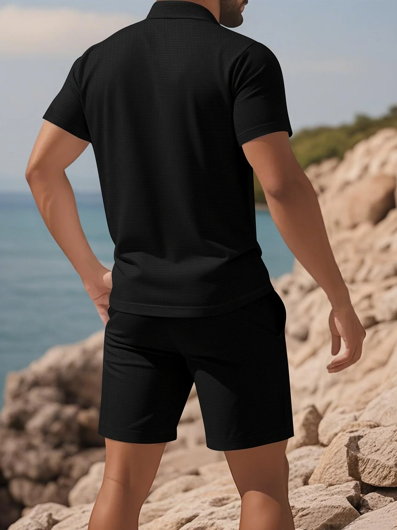 Bartolome | Summer Knit Polo Set for Men – Sleek & Stretchy - Image 6