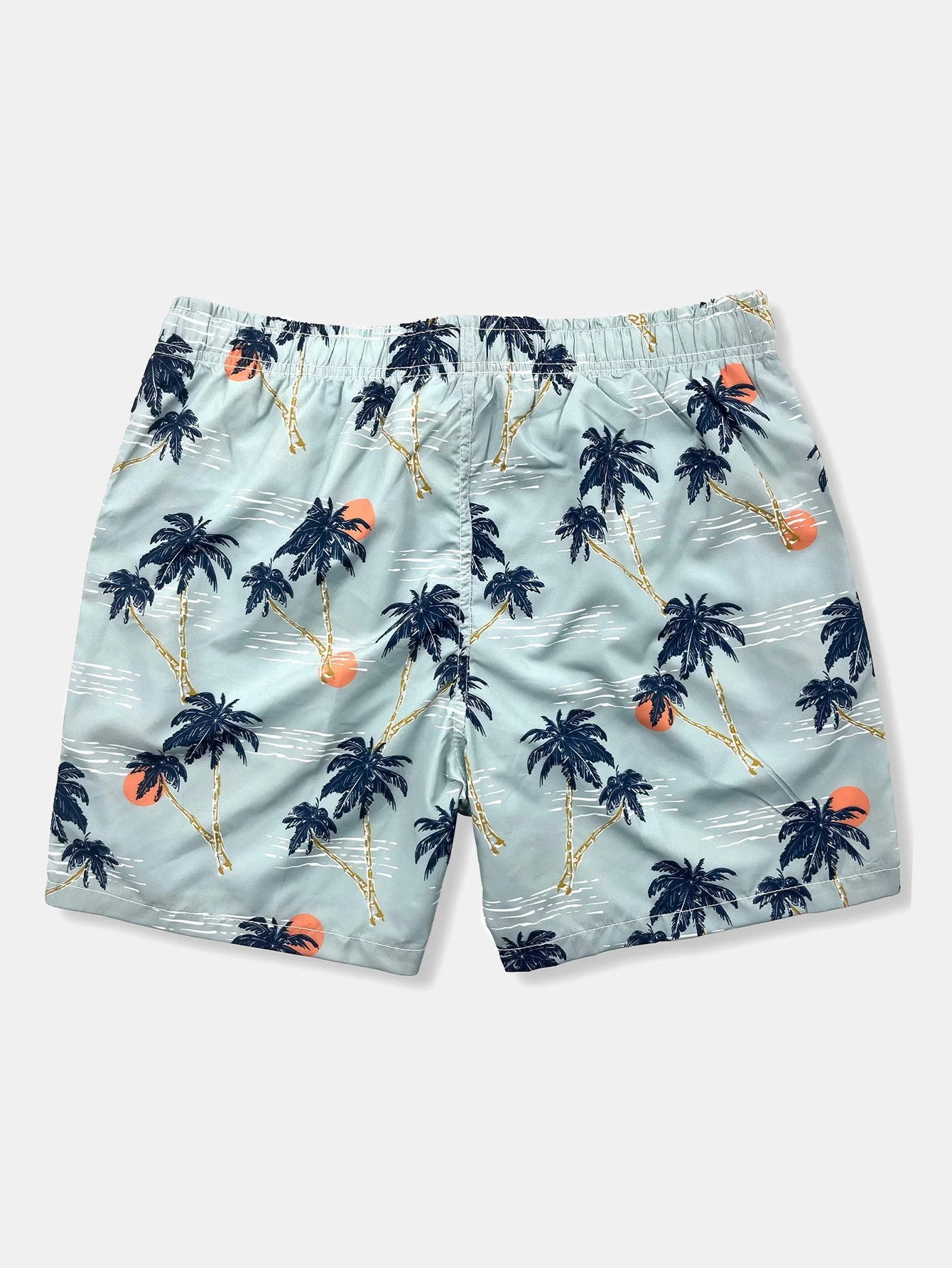 Basilio® | Linen Rayon Blend Button Up Shirt & Palm Tree Sunset Print Swim Shorts - Image 7