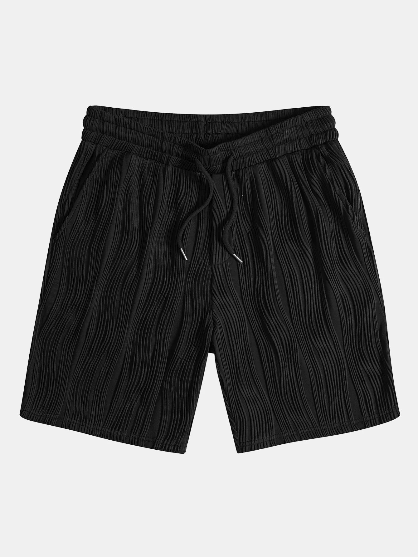Basilio® | Wave Textured Button Up Shirt & Shorts - Image 11
